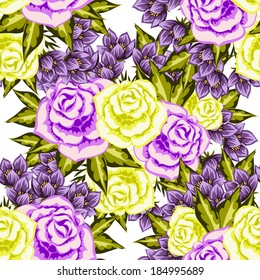 Abstract Elegance Seamless pattern with floral background