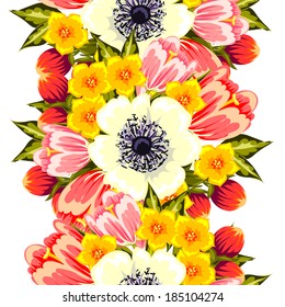 Abstract Elegance Seamless pattern with floral background