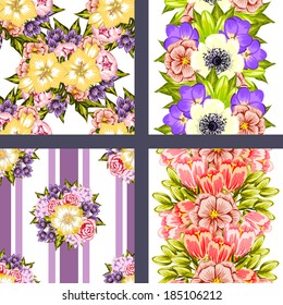 Abstract Elegance Seamless pattern with floral background