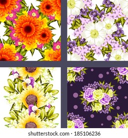 Abstract Elegance Seamless pattern with floral background