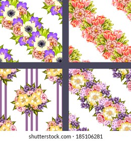 Abstract Elegance Seamless pattern with floral background