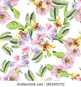 Resumen de la elegancia sin problemas con fondo floral