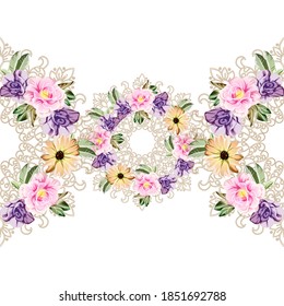 Resumen de la elegancia sin problemas con fondo floral
