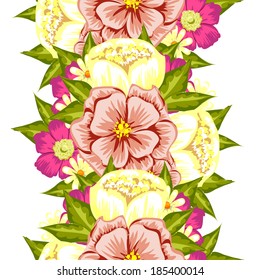 Abstract Elegance Seamless pattern with floral background