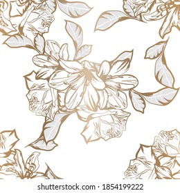 Resumen de la elegancia sin problemas con fondo floral
