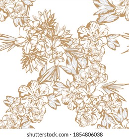 Abstract elegance seamless pattern with floral background