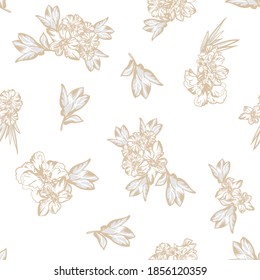 Abstract elegance seamless pattern with floral background