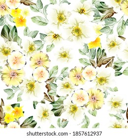 Abstract elegance seamless pattern with floral background