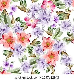 Abstract elegance seamless pattern with floral background