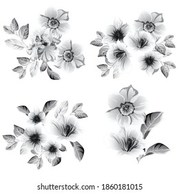 Abstract elegance seamless pattern with floral background