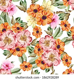 Resumen de la elegancia sin problemas con fondo floral