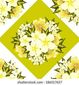 Abstract Elegance Seamless pattern with floral background