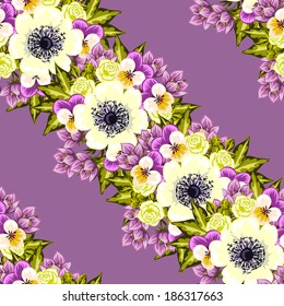 Abstract Elegance Seamless pattern with floral background