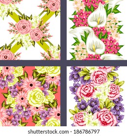 Abstract Elegance Seamless pattern with floral background