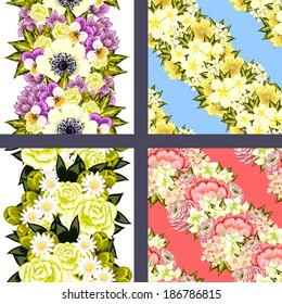 Abstract Elegance Seamless pattern with floral background