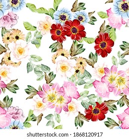 Abstract elegance seamless pattern with floral background