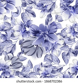 Abstract elegance seamless pattern with floral background