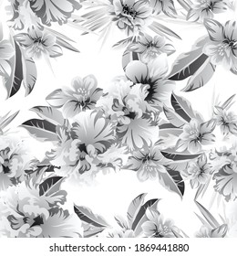 Abstract elegance seamless pattern with floral background