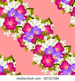 Abstract Elegance Seamless pattern with floral background