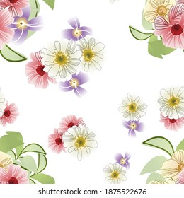 Resumen de la elegancia sin problemas con fondo floral