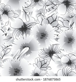  Abstract elegance seamless pattern with floral background