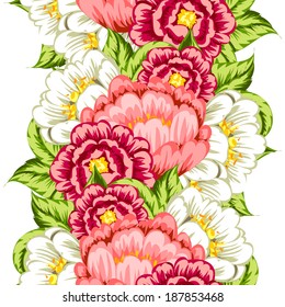 Abstract Elegance Seamless pattern with floral background