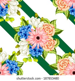 Abstract Elegance Seamless pattern with floral background