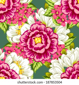 Abstract Elegance Seamless pattern with floral background