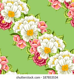 Abstract Elegance Seamless pattern with floral background