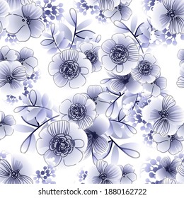 Resumen de la elegancia sin problemas con fondo floral