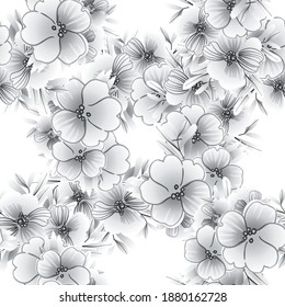 Abstract elegance seamless pattern with floral background