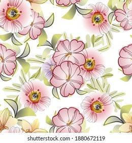 Resumen de la elegancia sin problemas con fondo floral