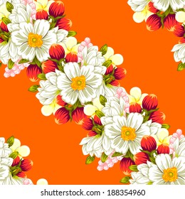 Abstract Elegance Seamless pattern with floral background