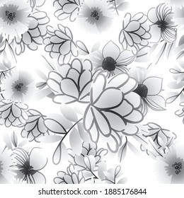 Abstract elegance seamless pattern with floral background