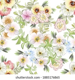 Resumen de la elegancia sin problemas con fondo floral
