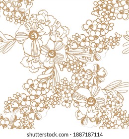 Abstract elegance seamless pattern with floral background