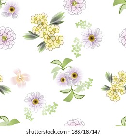Resumen de la elegancia sin problemas con fondo floral
