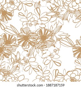 Abstract elegance seamless pattern with floral background