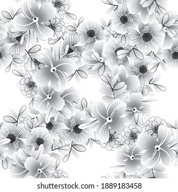 Abstract elegance seamless pattern with floral background