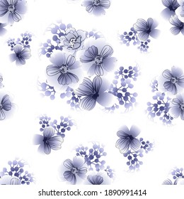 Abstract elegance seamless pattern with floral background