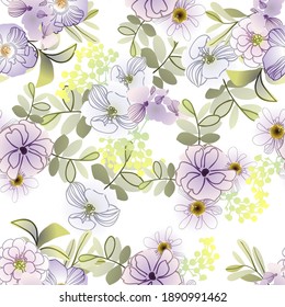 Resumen de la elegancia sin problemas con fondo floral