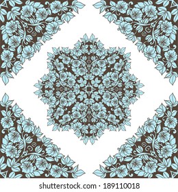 Abstract Elegance Seamless pattern with floral background