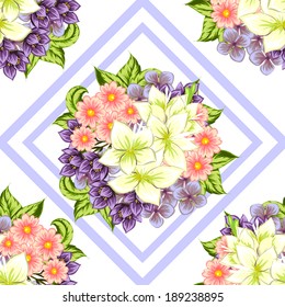 Abstract Elegance Seamless pattern with floral background