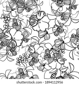 Abstract elegance seamless pattern with floral background