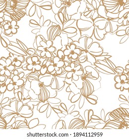 Abstract elegance seamless pattern with floral background