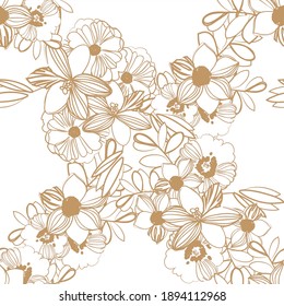 Abstract elegance seamless pattern with floral background