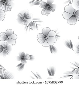 Abstract elegance seamless pattern with floral background