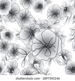 Abstract elegance seamless pattern with floral background