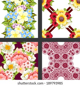 Abstract Elegance Seamless pattern with floral background