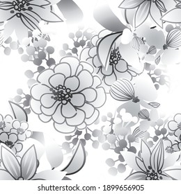 Abstrakte Eleganz, nahtloses Muster mit floralem Hintergrund